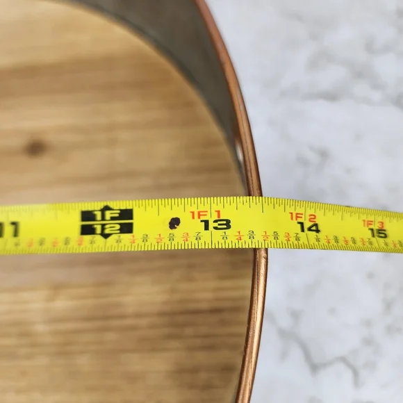 Tray Decor, Silver Metal Large Oval Serving Tray, Mango Wood Base and Brass - Picture 6 of 6